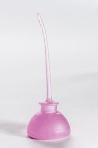 pink glass vessel