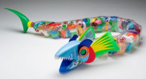 David Edgar plastic fish artwork